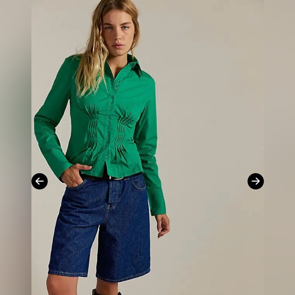 We The Free Little Pintuck  Fairway button-down shirt